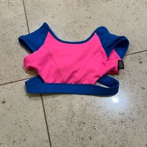 Blue and pink Tiger Friday dance cheer top size YL on excellent condition.